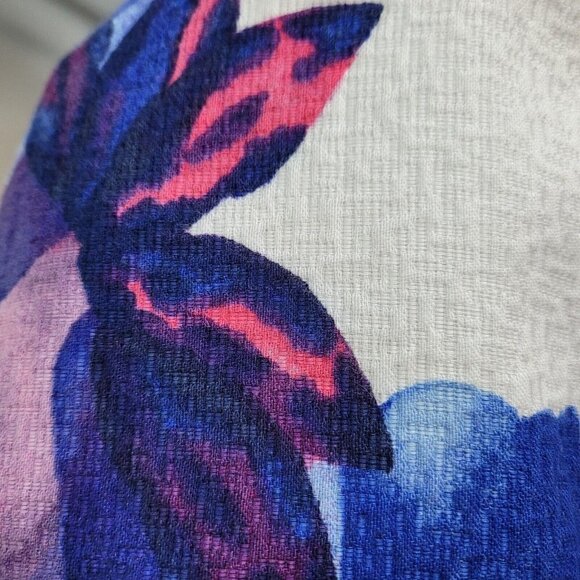 Banana Republic SZ 10 Ryan Fit Textured Painted Floral Slim Straight Pant EUC - Picture 11 of 11